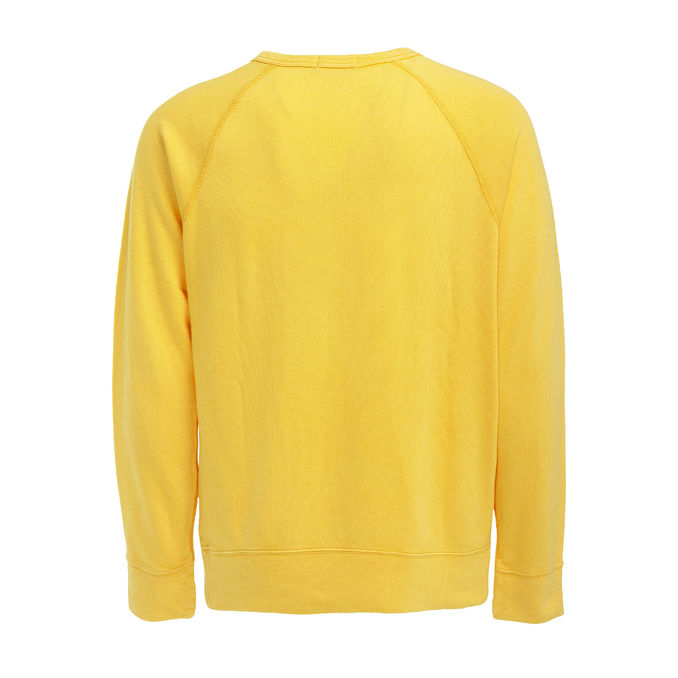 FELPA GIROCOLLO IN COTONE GARZATO Uomo Yellow