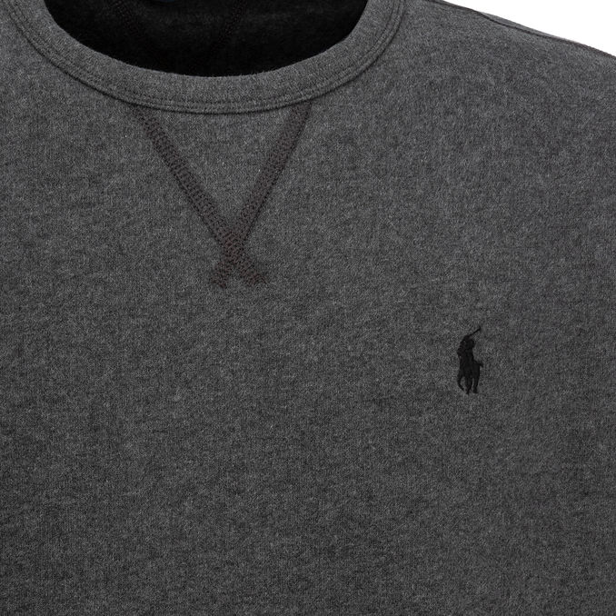 FELPA GIROCOLLO IN COTONE Uomo Grigio