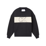 FELPA GIROCOLLO MONOGRAM BLOCKING Donna Ck black FELPA GIROCOLLO MONOGRAM BLOCKING Donna Ck black