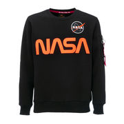 FELPA GIROCOLLO NASA REFLECTIVE Uomo Black Refl FELPA GIROCOLLO NASA REFLECTIVE Uomo Black Refl