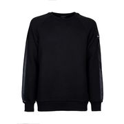 FELPA GIROCOLLO SHABBY CON BANDE IN RASO Uomo Nero FELPA GIROCOLLO SHABBY CON BANDE IN RASO Uomo Nero