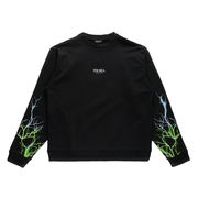 FELPA GREEN AND LIGHTBLUE LIGHTNING Uomo Nero FELPA GREEN AND LIGHTBLUE LIGHTNING Uomo Nero