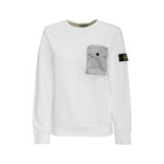 FELPA IN COTONE CON TASCA IN NYLON Kids Bianca FELPA IN COTONE CON TASCA IN NYLON Kids Bianca