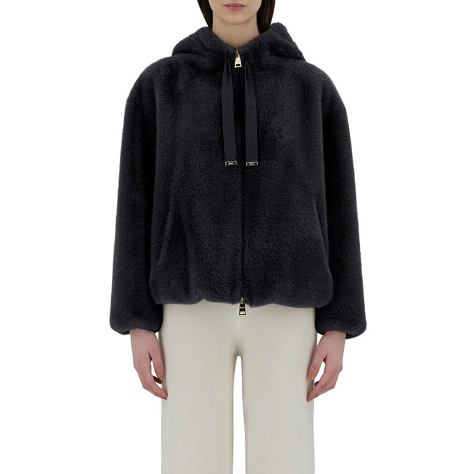 FELPA IN FAUX MINK FUR Donna Nero