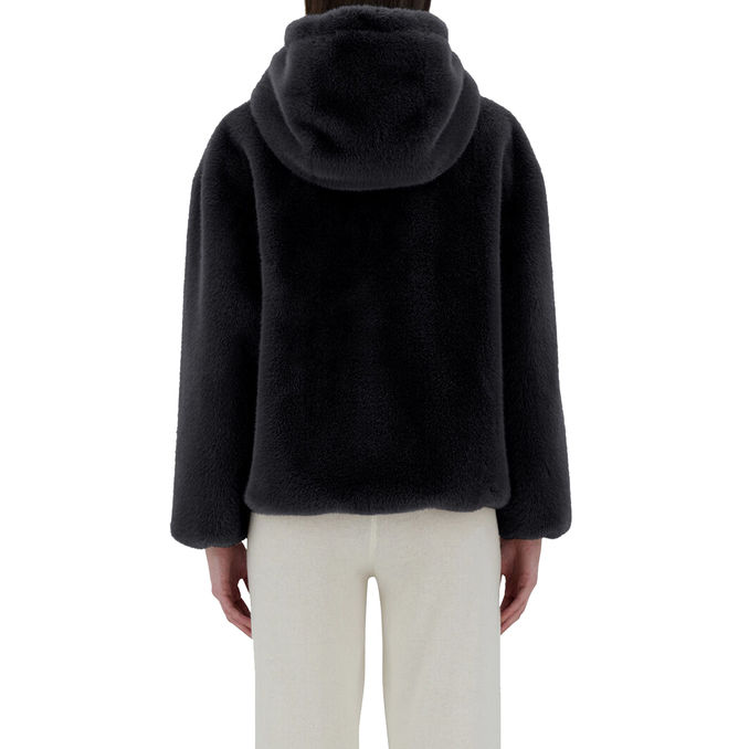 FELPA IN FAUX MINK FUR Donna Nero