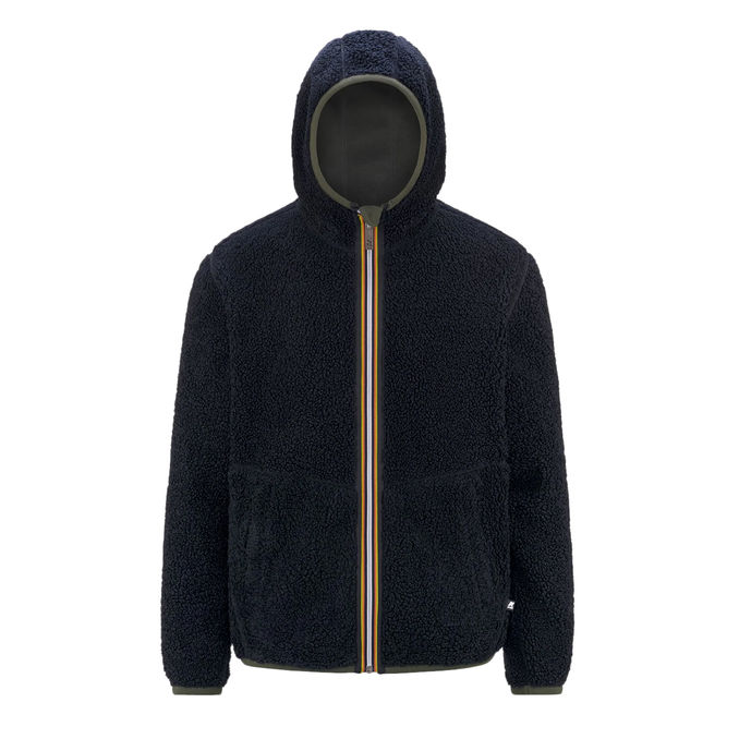 FELPA JACK SHERPA POLAR PILE Uomo Verde Blu Navy