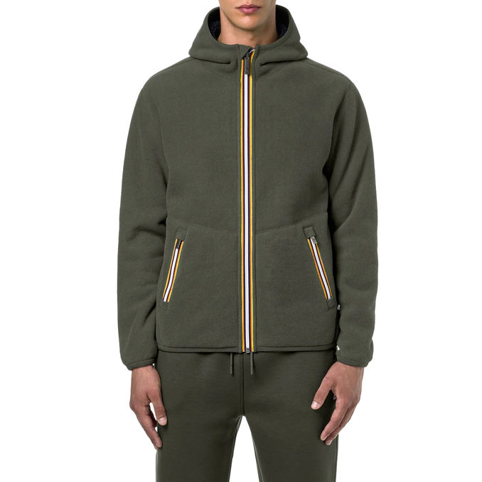 FELPA JACK SHERPA POLAR PILE Uomo Verde Blu Navy