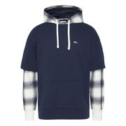 FELPA LAYER CHECK CON CAPPUCCIO Uomo Twilight Navy FELPA LAYER CHECK CON CAPPUCCIO Uomo Twilight Navy