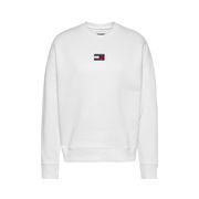 FELPA LOGO CENTRAL BADGE IN COTONE FELPATO Donna Bianco FELPA LOGO CENTRAL BADGE IN COTONE FELPATO Donna Bianco