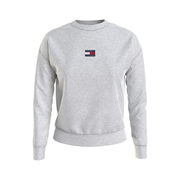 FELPA LOGO CENTRAL BADGE IN COTONE FELPATO Donna Silver Grey FELPA LOGO CENTRAL BADGE IN COTONE FELPATO Donna Silver Grey