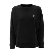 FELPA LOOSE A GIROCOLLO Donna Nero FELPA LOOSE A GIROCOLLO Donna Nero