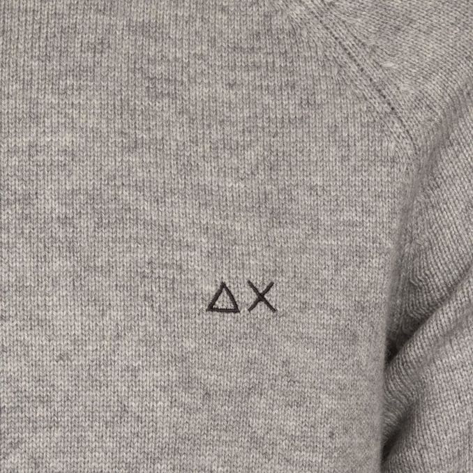 FELPA SOLID COLOR IN MISTO LANA Uomo Grigio