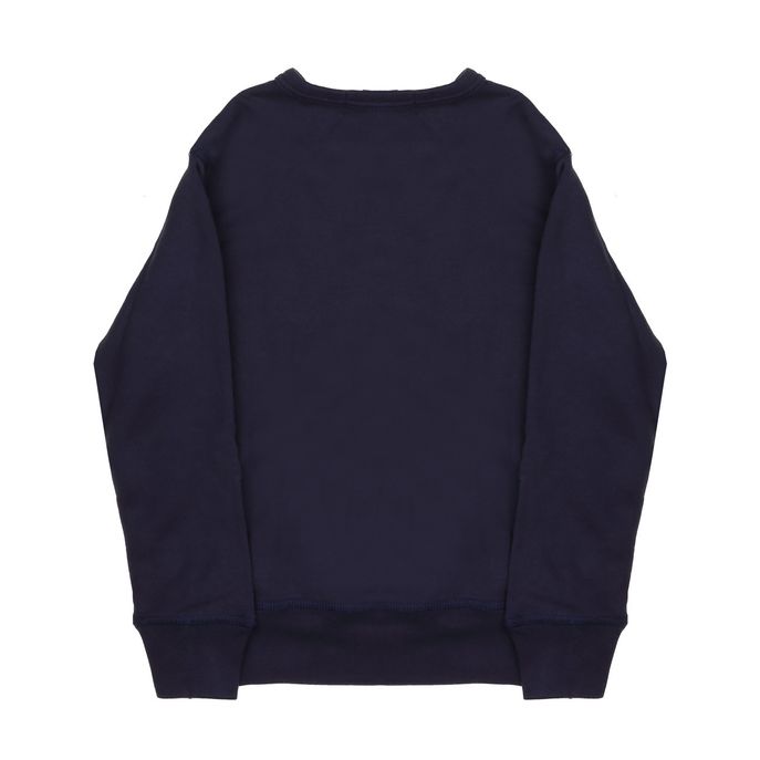 FELPA STAMPATA GIROCOLLO Bambino Navy Bianco