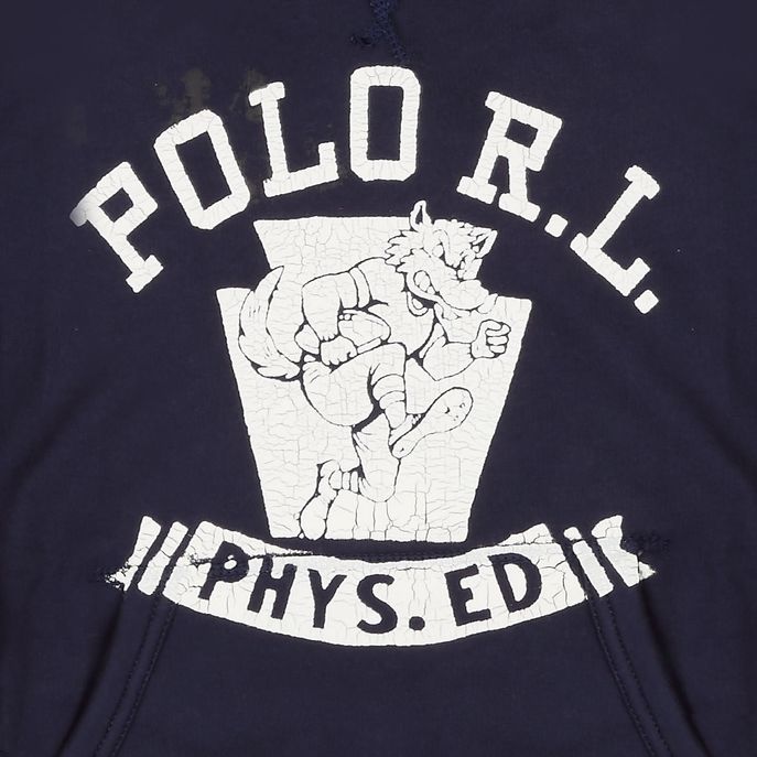 FELPA STAMPATA GIROCOLLO Bambino Navy Bianco