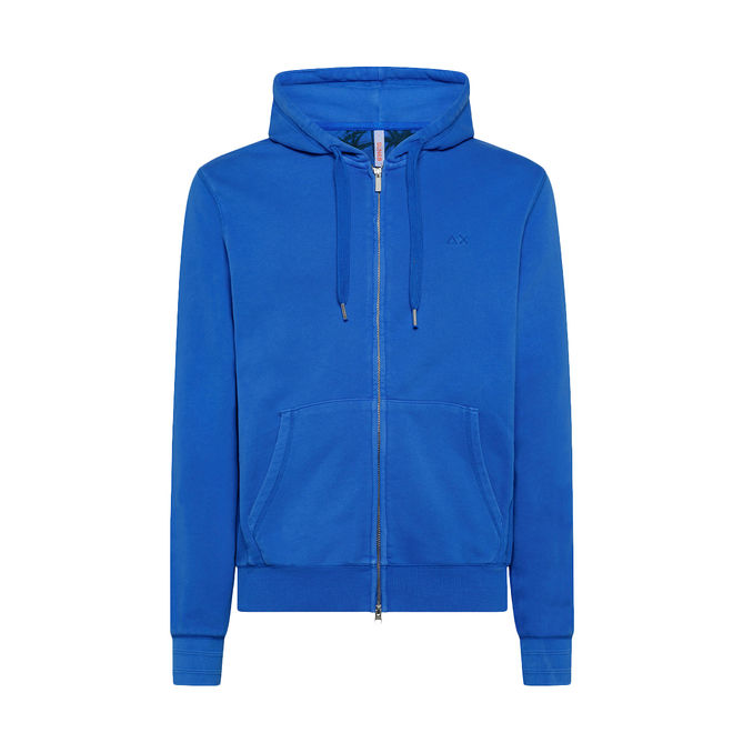 FELPA ZIP COLD DYE Uomo Blue