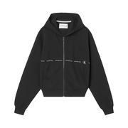 FELPA ZIP CON CAPPUCCIO REPEAT LOGO Donna Nero FELPA ZIP CON CAPPUCCIO REPEAT LOGO Donna Nero