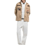 FIELD JACKET CON PATCH Uomo Beige 