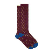 GAMBALETTO LUNGO COTONE FANTASIA POIS PICCOLI Uomo Bordeaux erba GAMBALETTO LUNGO COTONE FANTASIA POIS PICCOLI Uomo Bordeaux erba