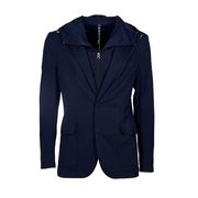 GIACCA A NIDO D'APE CON CAPPUCCIO REMOVIBILE Uomo Blu navy GIACCA A NIDO D'APE CON CAPPUCCIO REMOVIBILE Uomo Blu navy