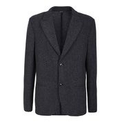 GIACCA BLAZER IN JERSEY MISTO LANA A ROMBI Uomo Blu grigio GIACCA BLAZER IN JERSEY MISTO LANA A ROMBI Uomo Blu grigio