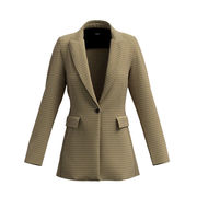 GIACCA CELLULA JERSEY JACQUARD Donna Senape GIACCA CELLULA JERSEY JACQUARD Donna Senape
