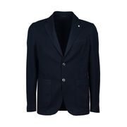 GIACCA CLASSICA IN COTONE E LINO Uomo Blu navy GIACCA CLASSICA IN COTONE E LINO Uomo Blu navy