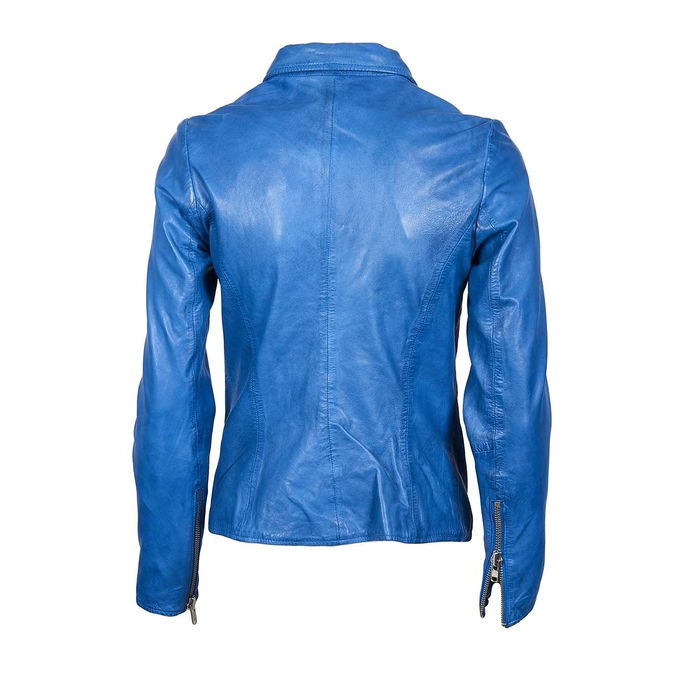 GIACCA DI PELLE CHIODO Donna Azzurro