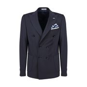 GIACCA DOPPIOPETTO IN FRESCO LANA CON POCHETTE Uomo Navy GIACCA DOPPIOPETTO IN FRESCO LANA CON POCHETTE Uomo Navy