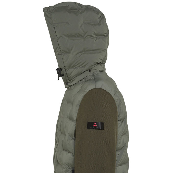 GIACCA HOLZER SJN BMAT BIMATERIALE CON TRAPUNTA JACQUARD