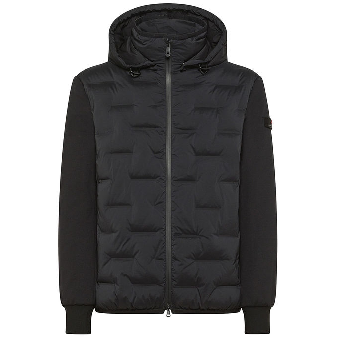 GIACCA HOLZER SJN BMAT BIMATERIALE CON TRAPUNTA JACQUARD