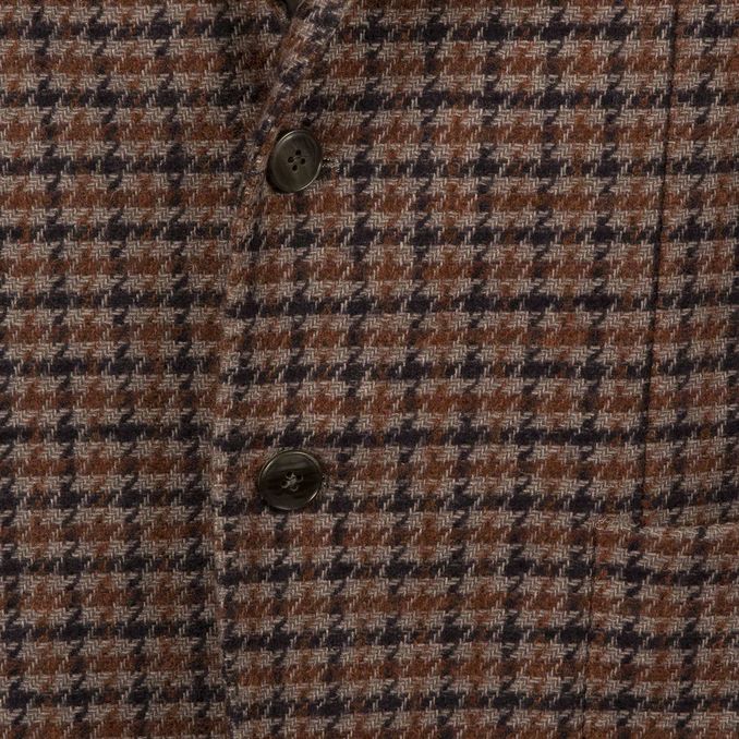 GIACCA IN COTONE LANA E CASHMERE Uomo Marrone