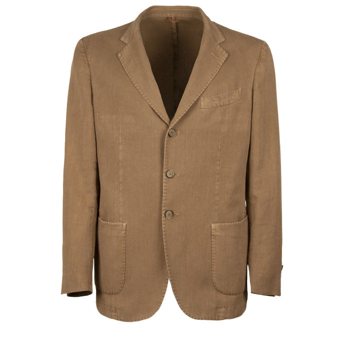 GIACCA IN LINO Uomo Beige