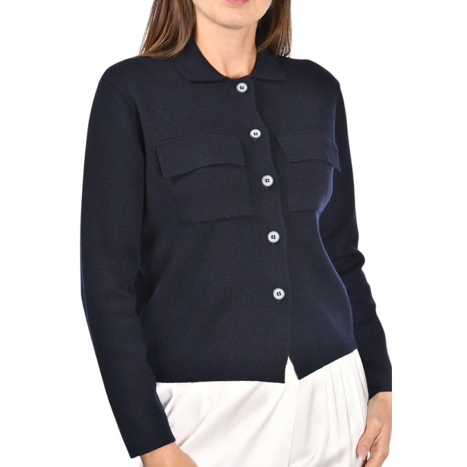 GIACCA IN MAGLIA Donna Blu Navy
