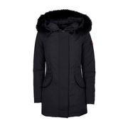 GIACCA IN PIUMA MARR MX CON CAPPUCCIO E PELLICCIA STACCABILE Donna Nero GIACCA IN PIUMA MARR MX CON CAPPUCCIO E PELLICCIA STACCABILE Donna Nero