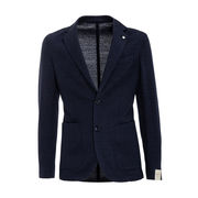 GIACCA IN TESSUTO SPIGATO Uomo Blu GIACCA IN TESSUTO SPIGATO Uomo Blu