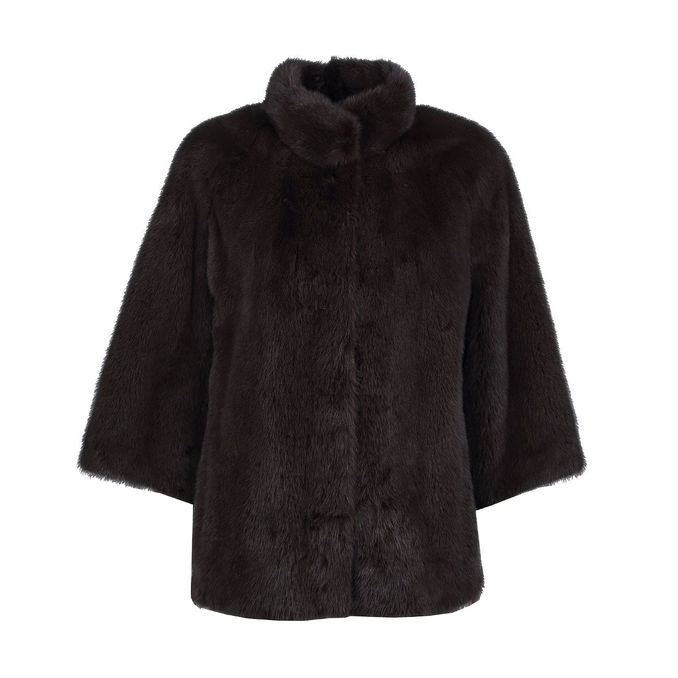 GIACCA IN VISONE CON CINTURA Donna Argilla