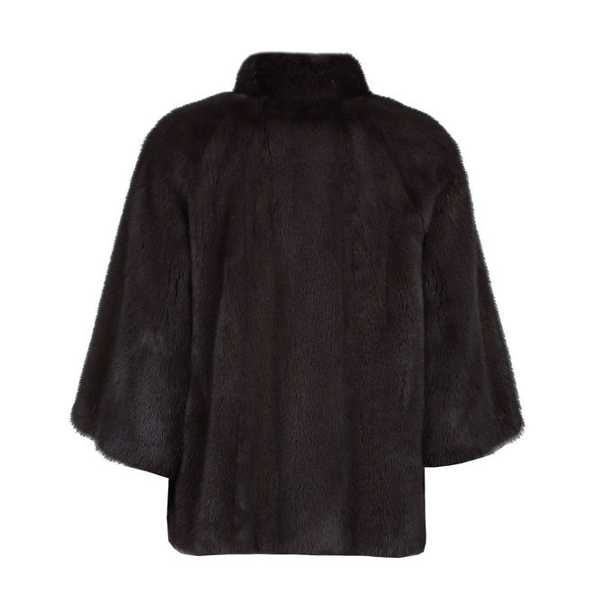 GIACCA IN VISONE CON CINTURA Donna Argilla