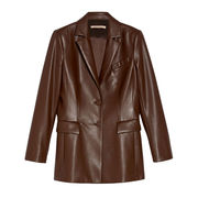 GIACCA LOBBIA JERSEY SPALMATO Donna Marrone GIACCA LOBBIA JERSEY SPALMATO Donna Marrone
