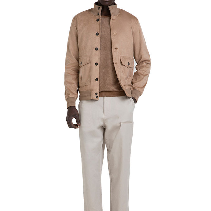 GIACCA LUPETTO EFFETTO CAMOSCIO Uomo Corda