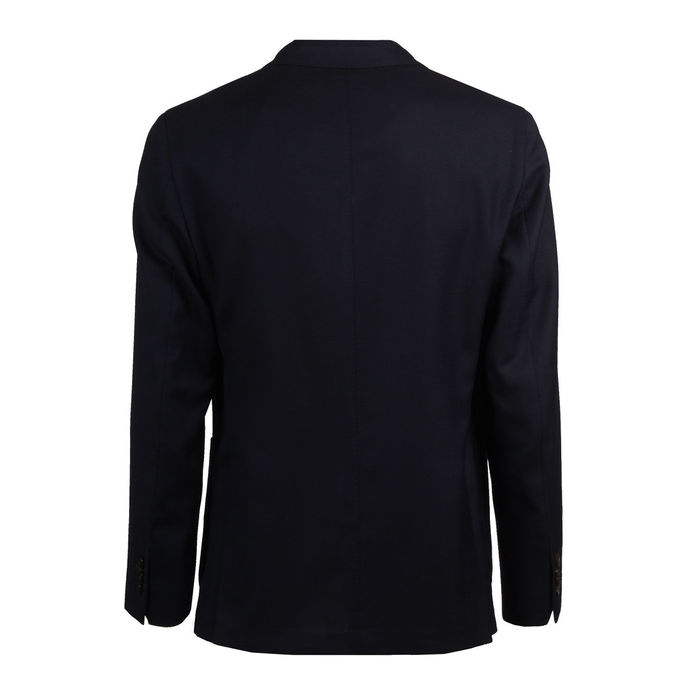 GIACCA MISTO COTONE LINO Uomo Blu Navy