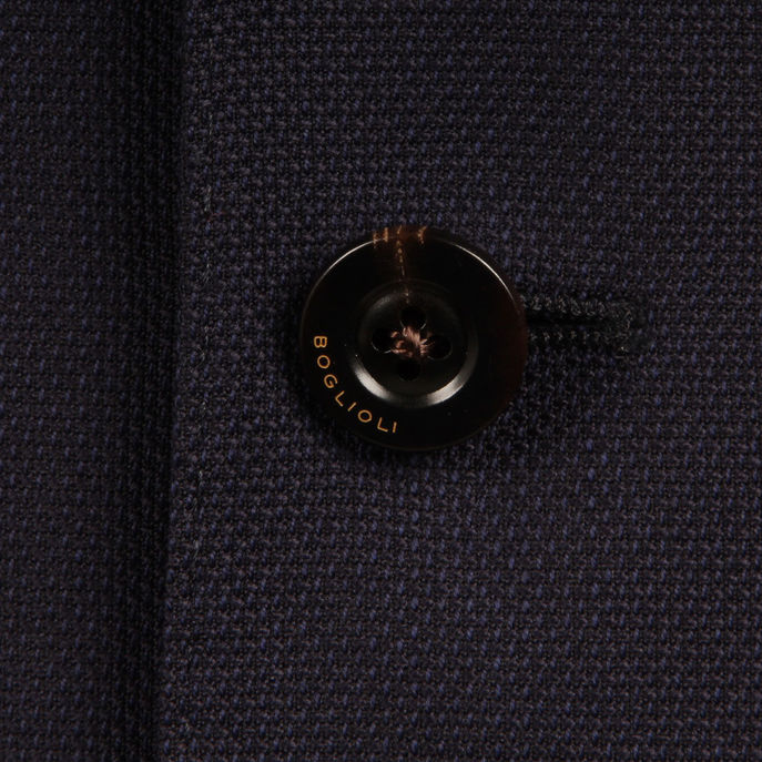 GIACCA MISTO COTONE LINO Uomo Blu Navy