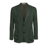 GIACCA MISTO COTONE LINO Uomo Verde Bosco GIACCA MISTO COTONE LINO Uomo Verde Bosco