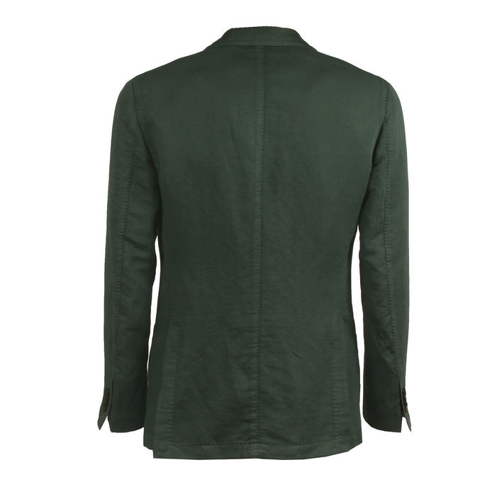 GIACCA MISTO COTONE LINO Uomo Verde Bosco