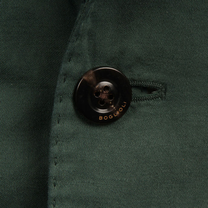 GIACCA MISTO COTONE LINO Uomo Verde Bosco