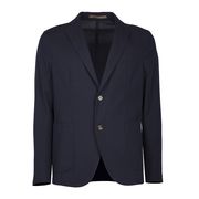 GIACCA MONOPETTO SARTORIALE IN COTONE Uomo Blu Navy GIACCA MONOPETTO SARTORIALE IN COTONE Uomo Blu Navy