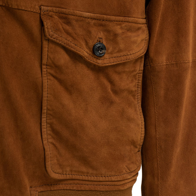 GIACCA PELLE SCAMOSCIATA Uomo Cuoio