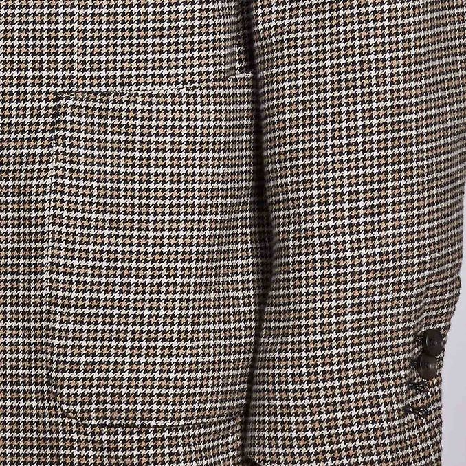 GIACCA PIED DE POULE A 2 BOTTONI Uomo Sabbia Nero