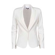 GIACCA PIQUET CON DOPPIO BOTTONE E TASCHE A ALETTA Donna Bianco GIACCA PIQUET CON DOPPIO BOTTONE E TASCHE A ALETTA Donna Bianco
