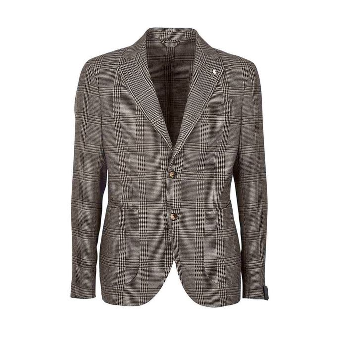 GIACCA PRINCIPE DI GALLES CON TASCHE A TOPPA