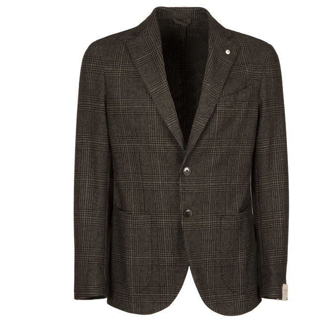 GIACCA PUNTO GALLES Uomo Nero Fango